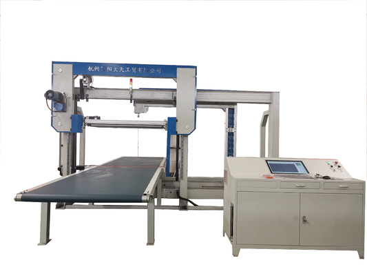 기계 거품 PU 진동식 날 자동장치 6 kw를 줄이는 CNC 수평식 스펀지