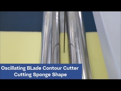듀얼 블레이드 수평 PU 폼 스폰지 CNC 절단 기계 자동
